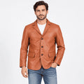 Bellaridge Brown Sheepskin Leather Blazer