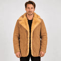 Caldwell Beige Goatskin Suede Leather Coat