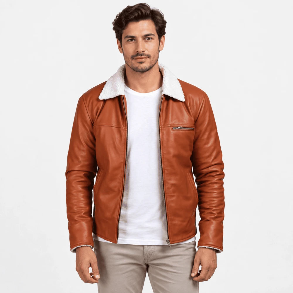 Embervale Brown Sheepskin Shearling Jacket