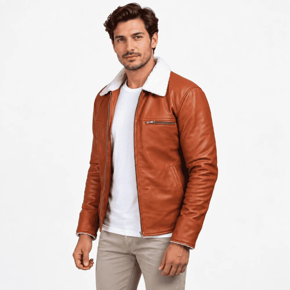 Embervale Brown Sheepskin Shearling Jacket