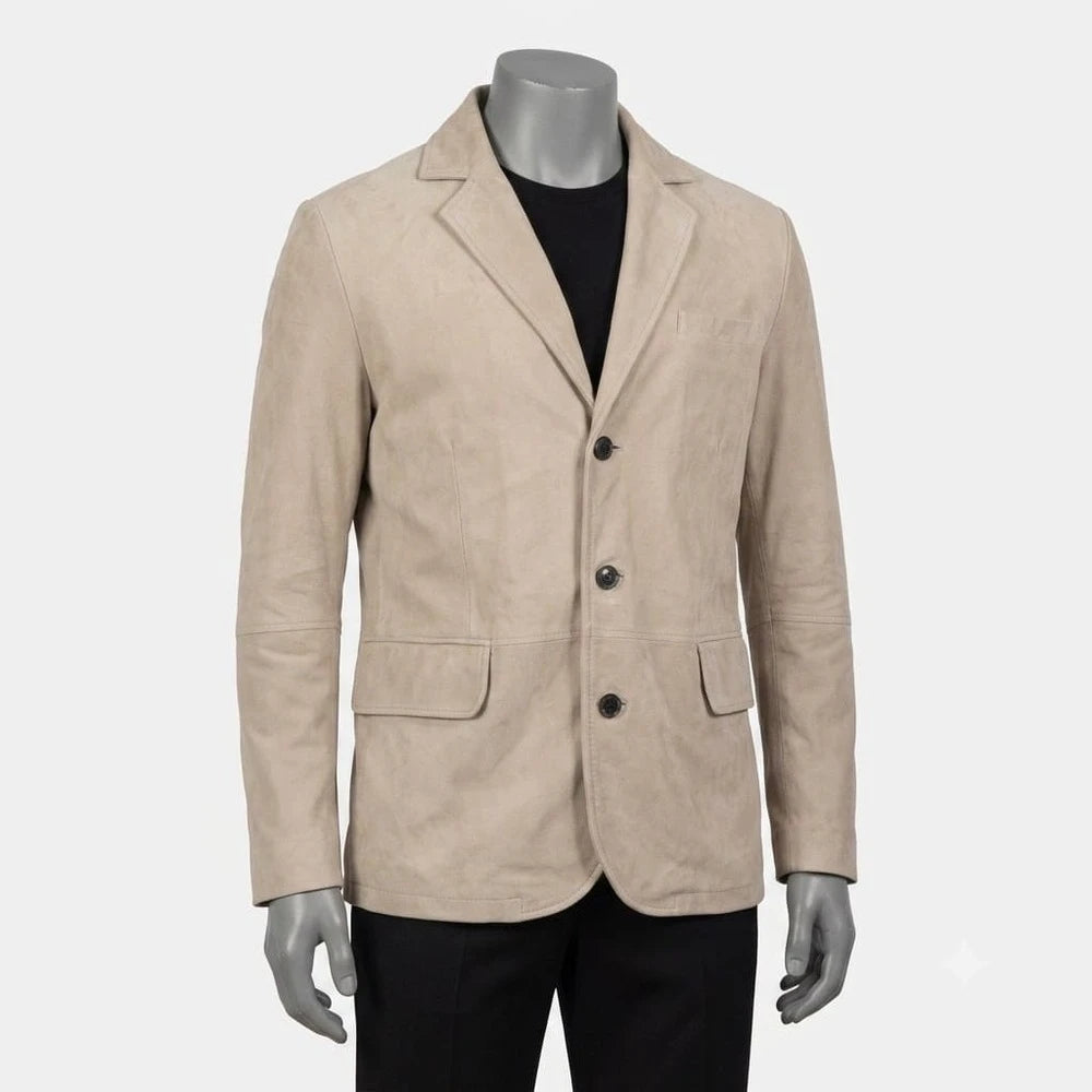 The Calloway Off-White Suede Blazer