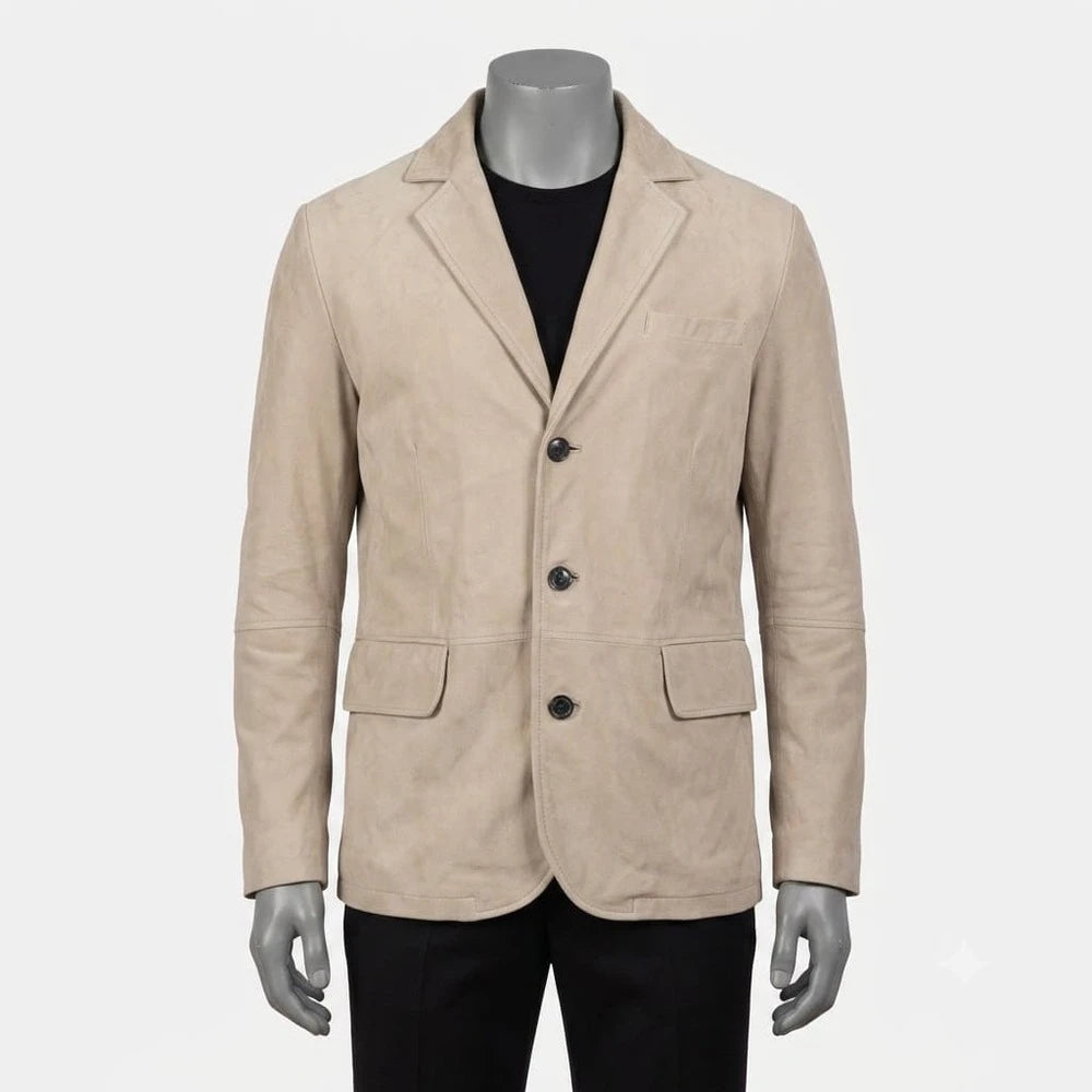 The Calloway Off-White Suede Blazer