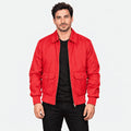 Men's Red Nylon Bomber Jacket – Crimson Volt