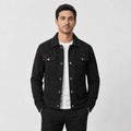 Sterling Black Goatskin Suede Trucker Jacket